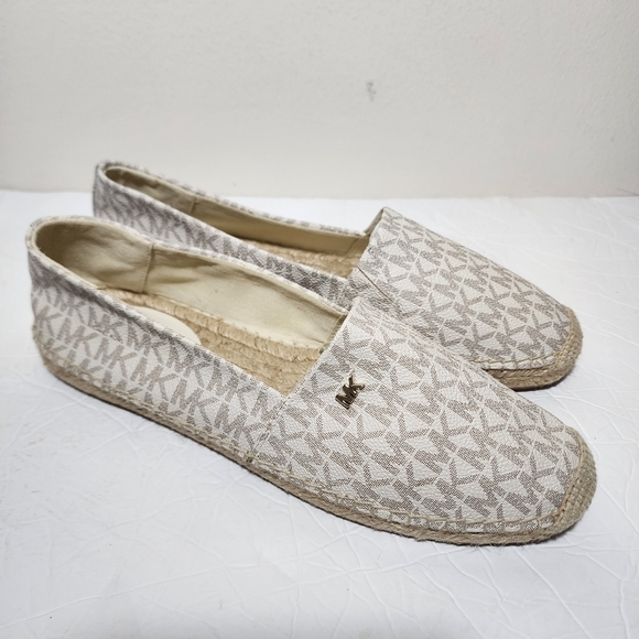 Michael Kors Kendrick Logo Printed Slip-On Espadrilles Women's Size 9M Shoes - Picture 4 of 9